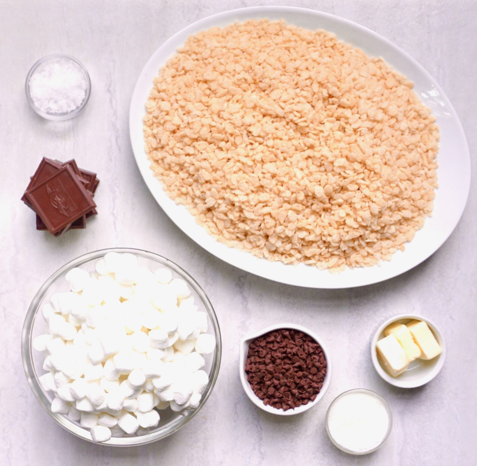 Rice Krispie Treats with Chocolate Chips and Ganache is a grown up bar.