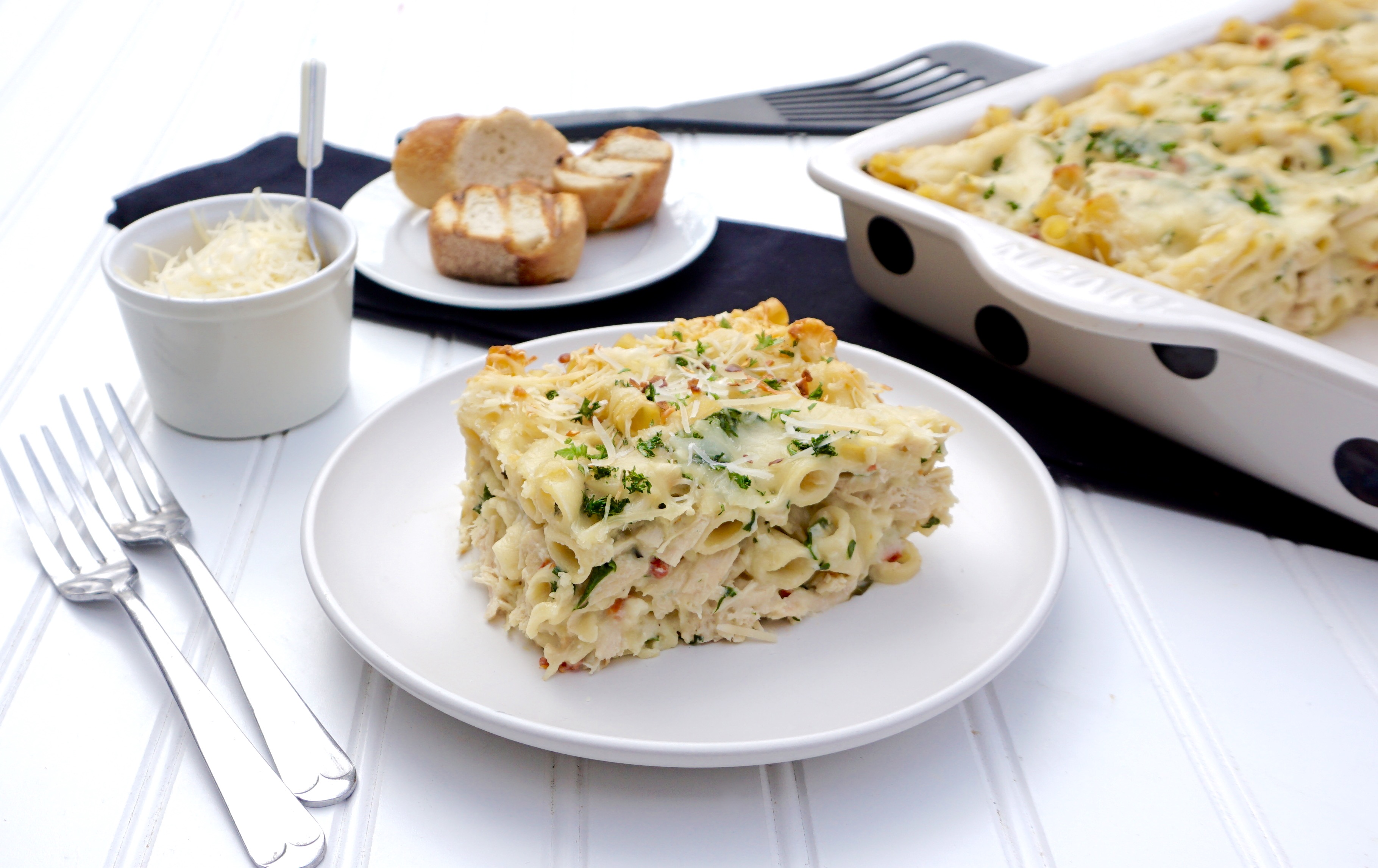 Tuscan Chicken Baked Ziti is a creamy,flavorful baked pasta dish.