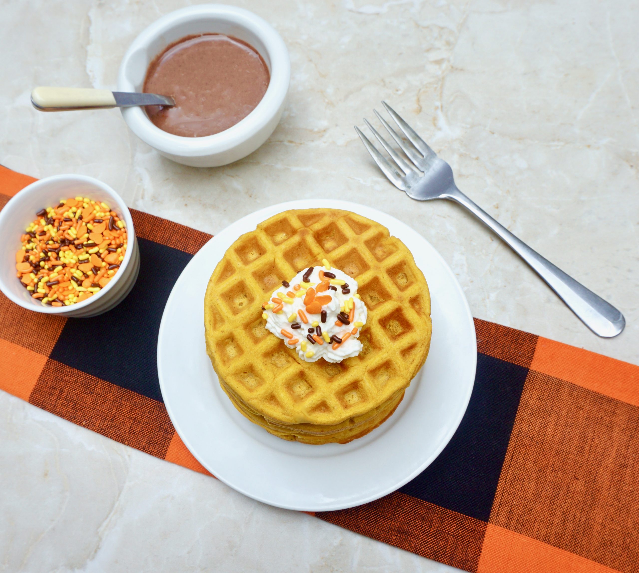 Easy Homemade Fluffy Pumpkin Waffles Fall Recipe