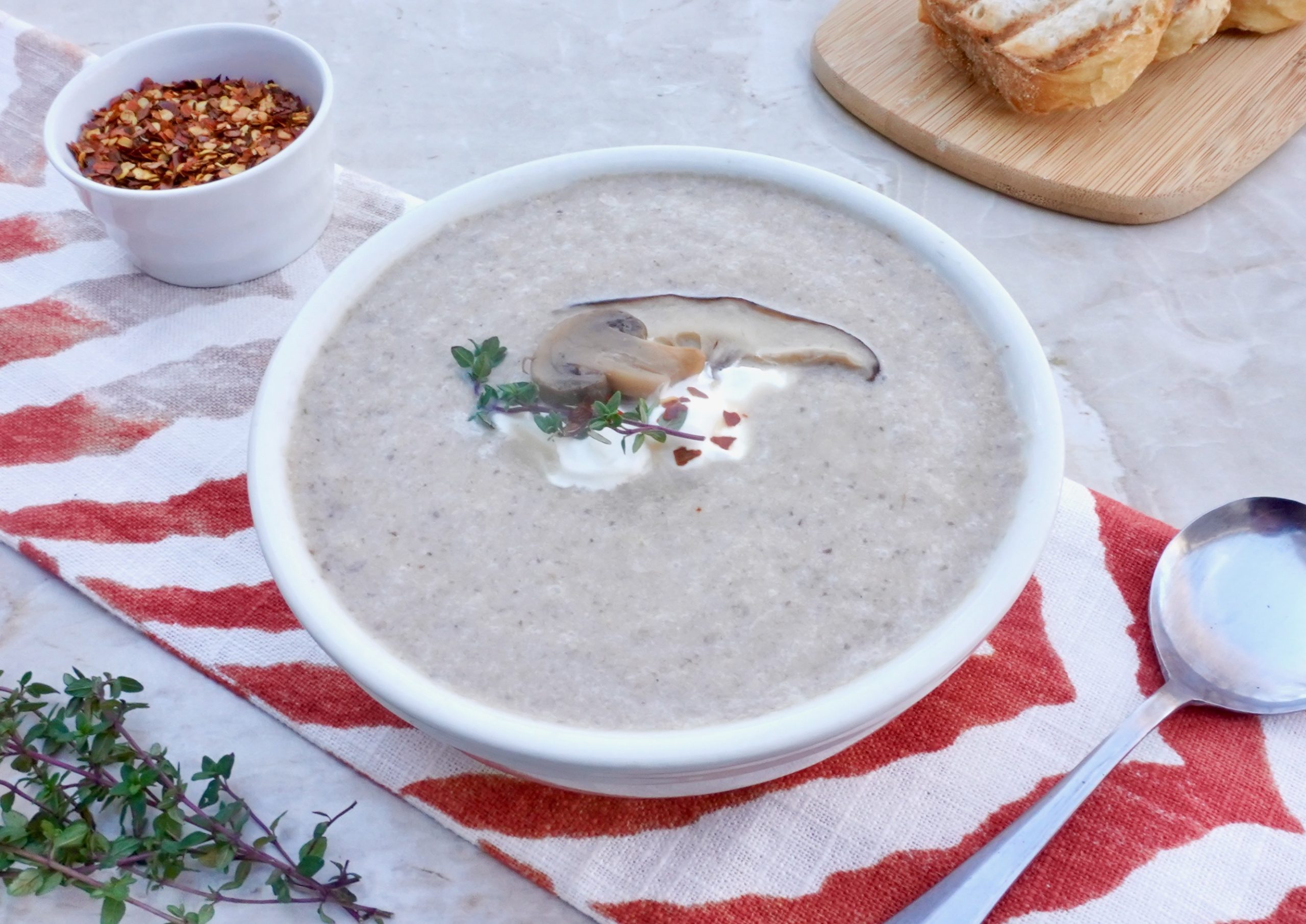 Mushroom Bisque is a smooth, creamy, flavorful mushroom soup.