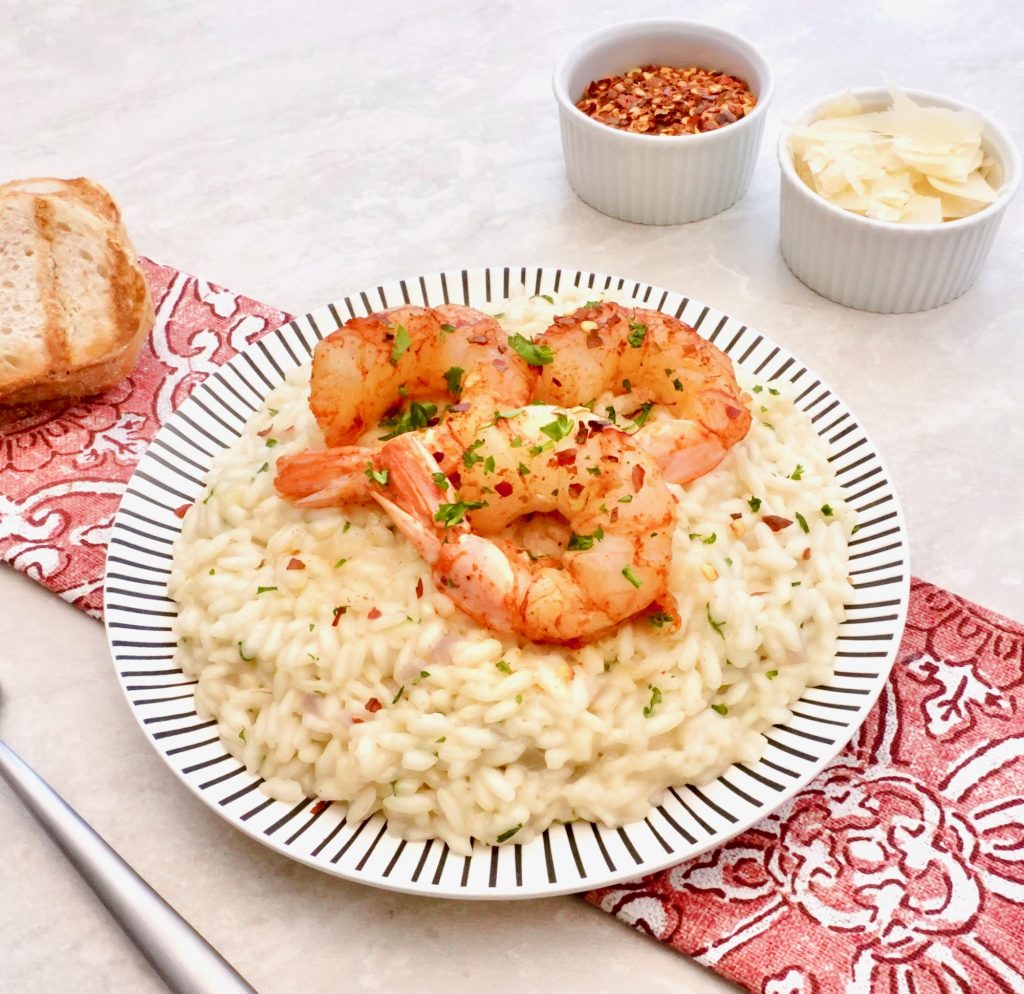 Easy Creamy Parmesan Roasted Shrimp Risotto Recipe
