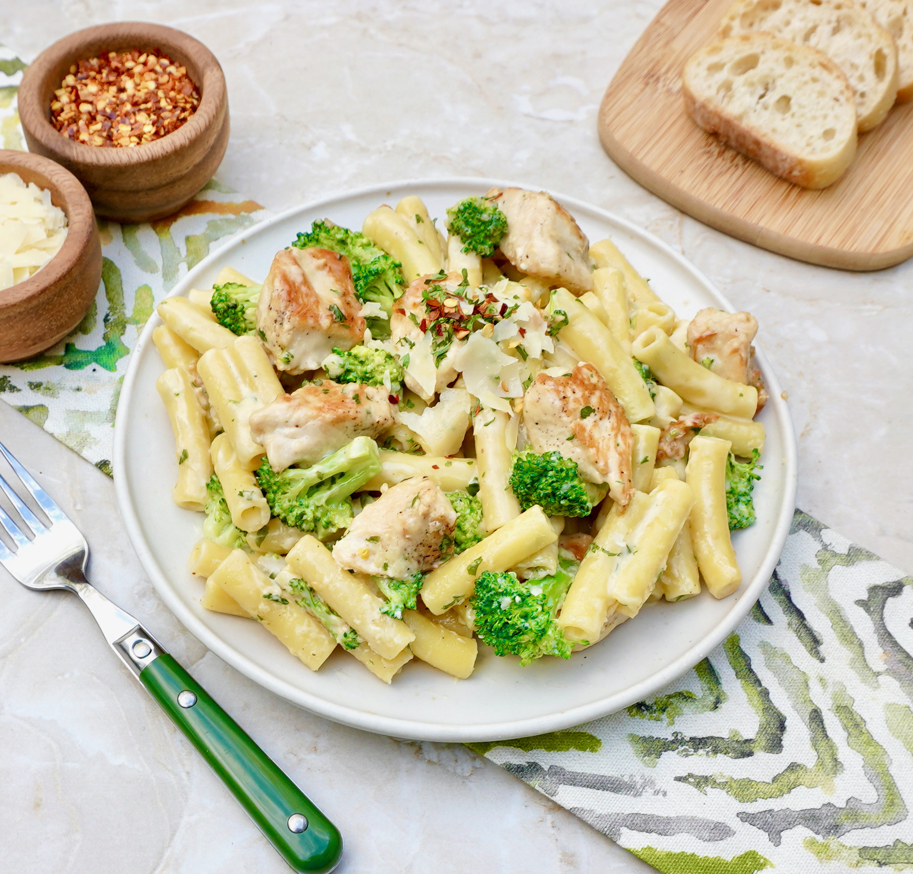 Easy 20 Minute Chicken Broccoli Ziti Dinner Recipe
