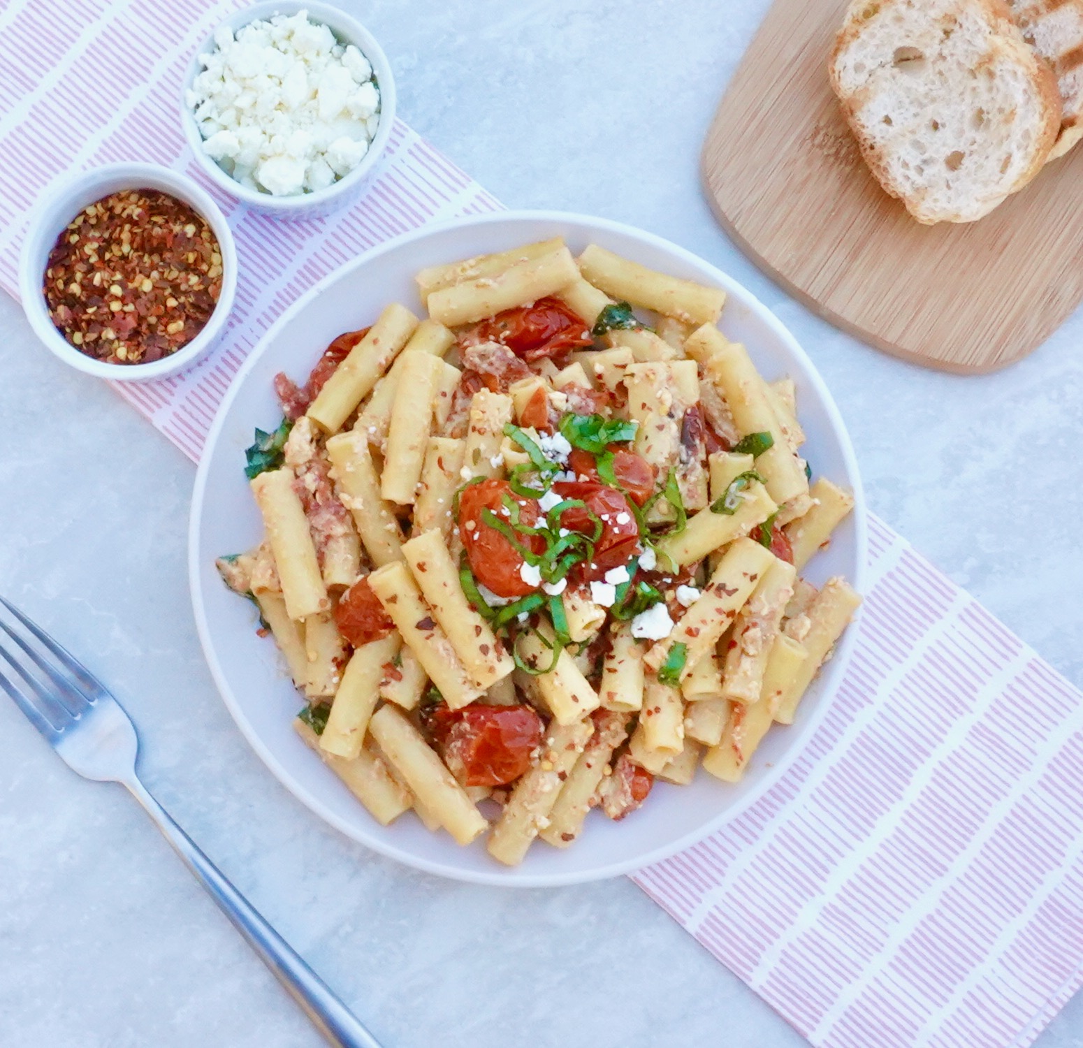 Baked Feta Ziti is a flavorful pasta dish with baked feta cheese and