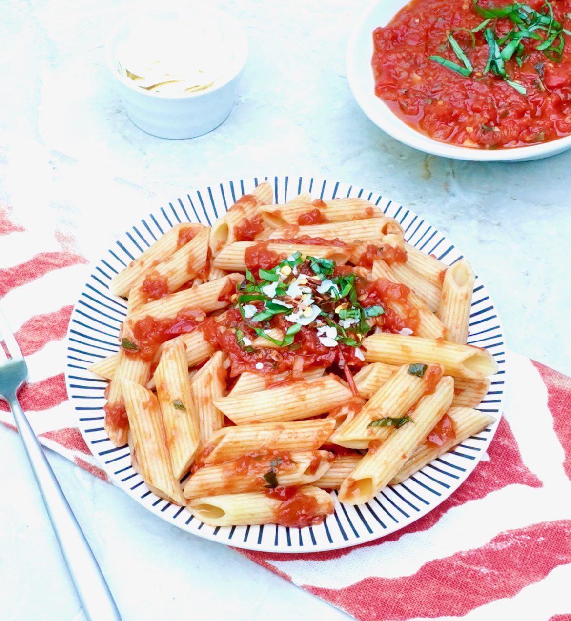 Fresh Tomato Basil Sauce is a perfect summer sauce.