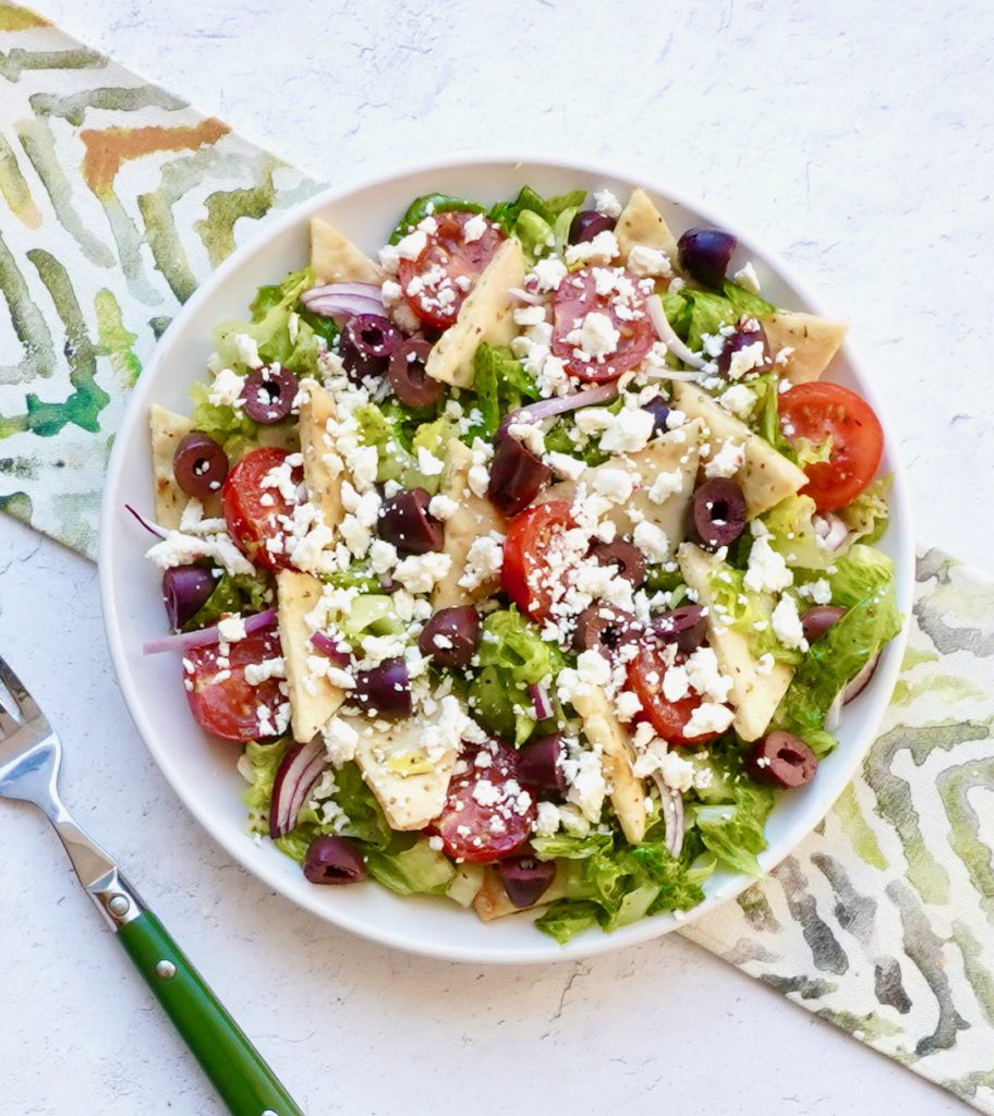 Pita Bread Salad is a hearty, flavorful Greek type salad