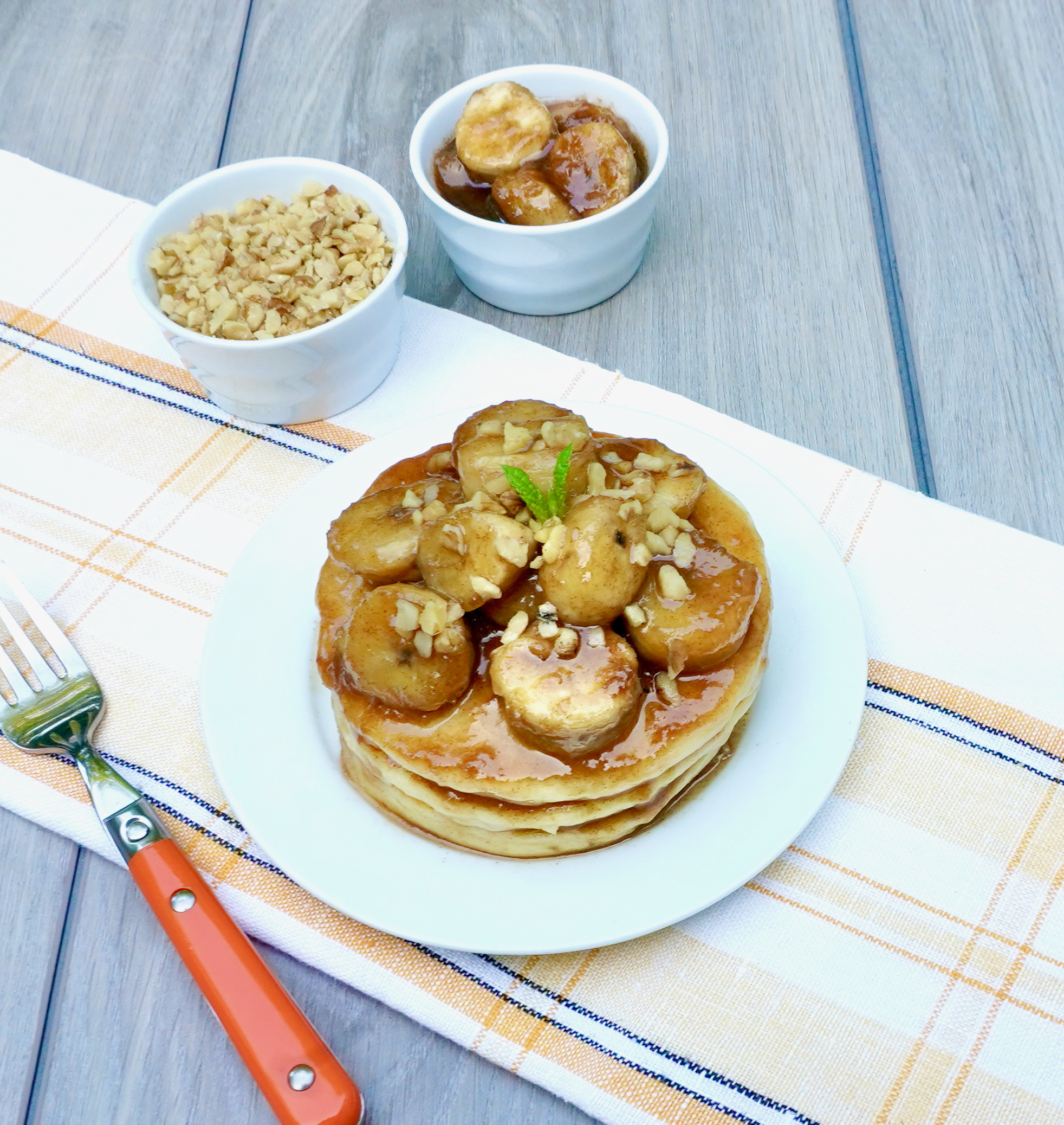 Bananas Foster Pancakes Easy Brunch Recipe with Rum