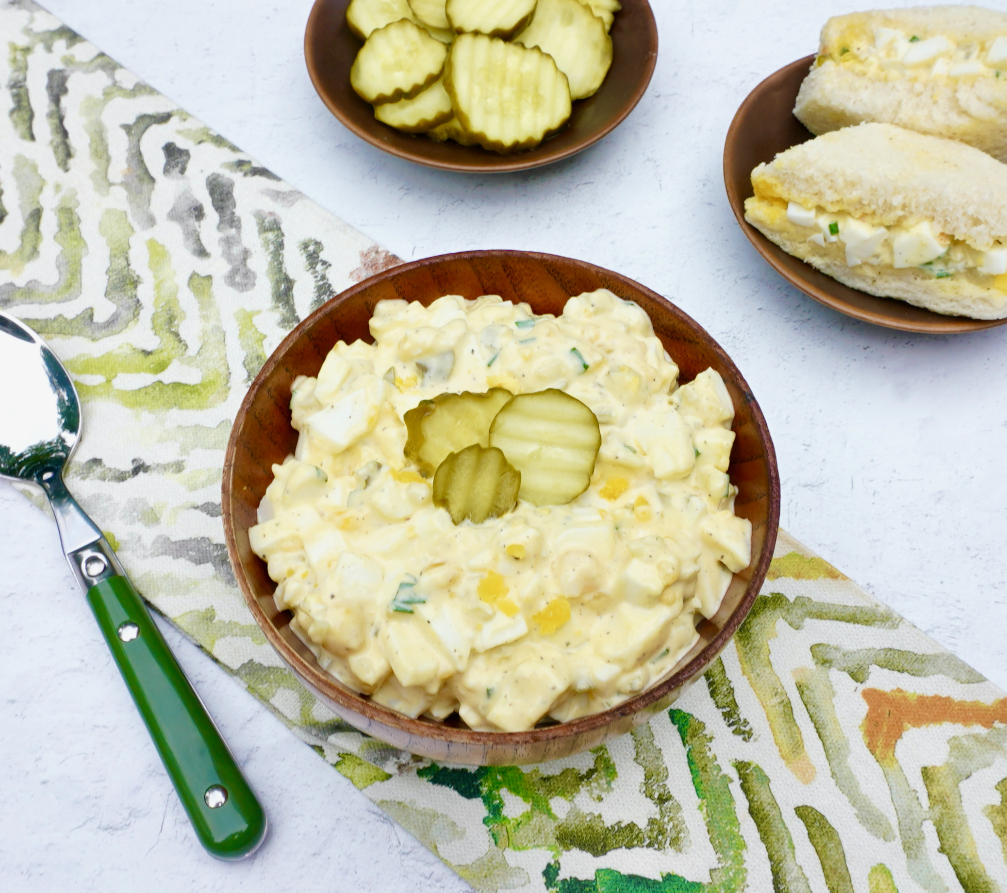 Pickle Egg Salad is a flavorful, gluten free, vegetarian recipe.