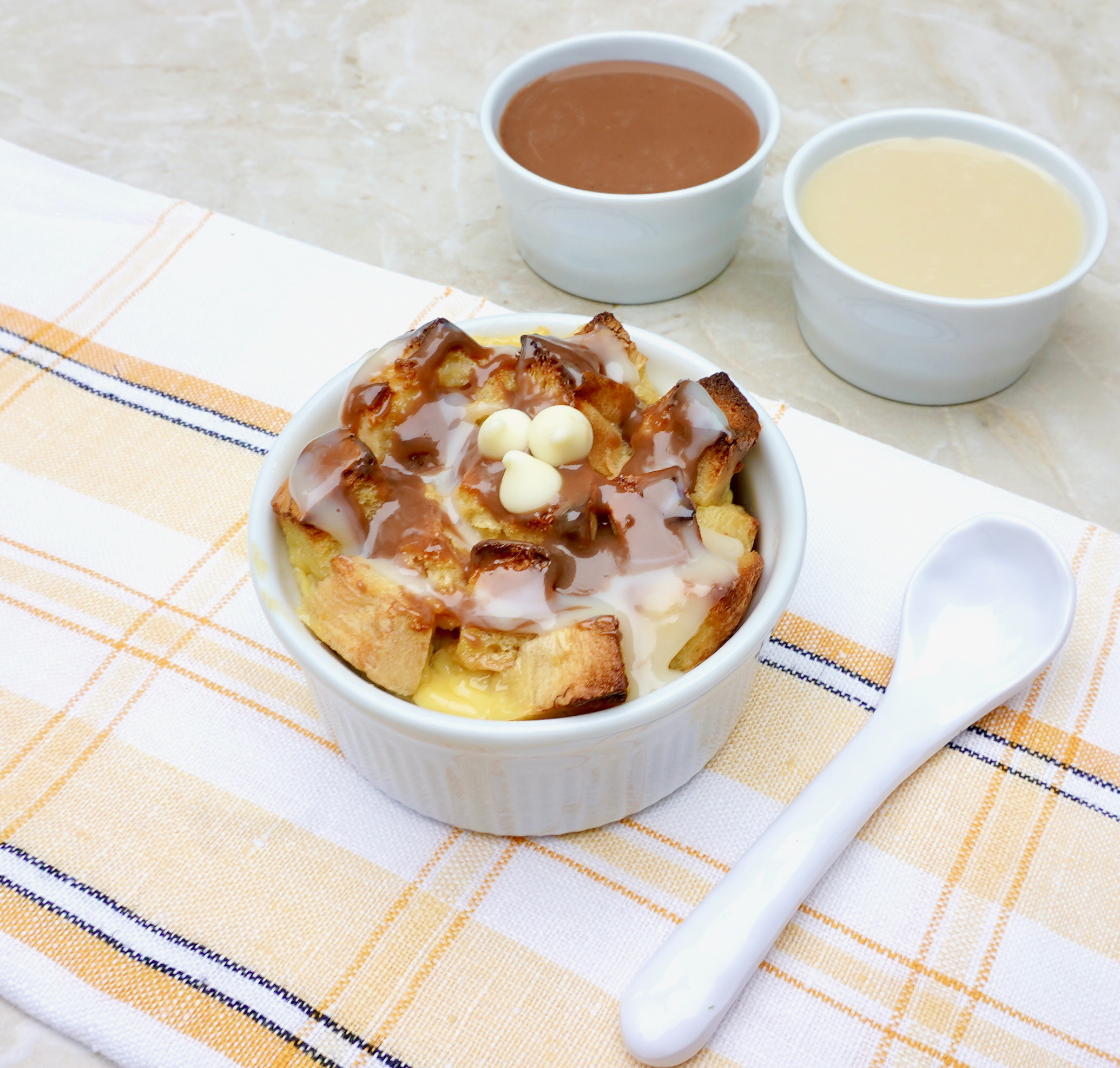 Chocolate Condensed Milk Bread Pudding Sauce AnotherTablespoon