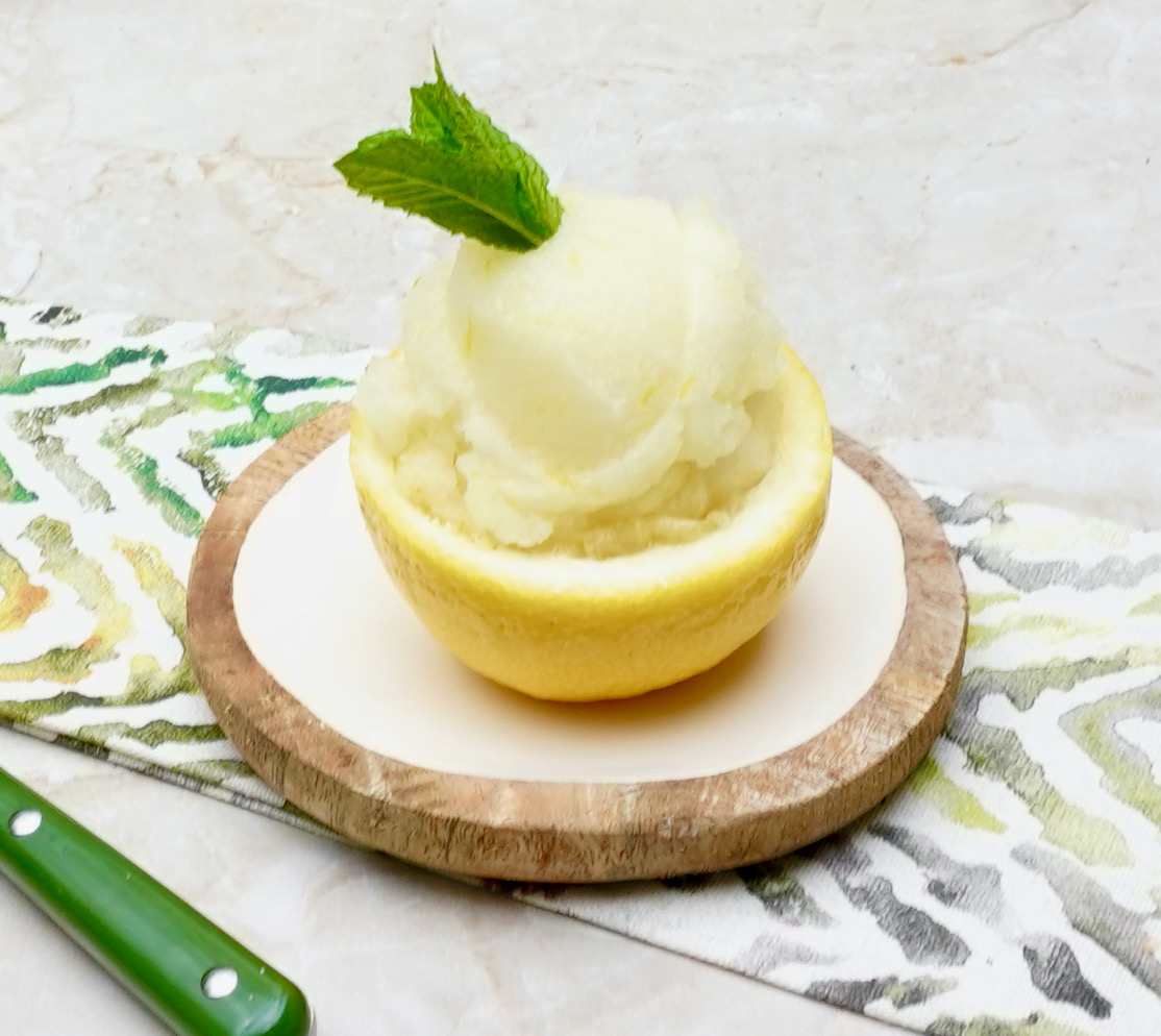 How to Make Traditional Frozen Italian Lemon Sorbet