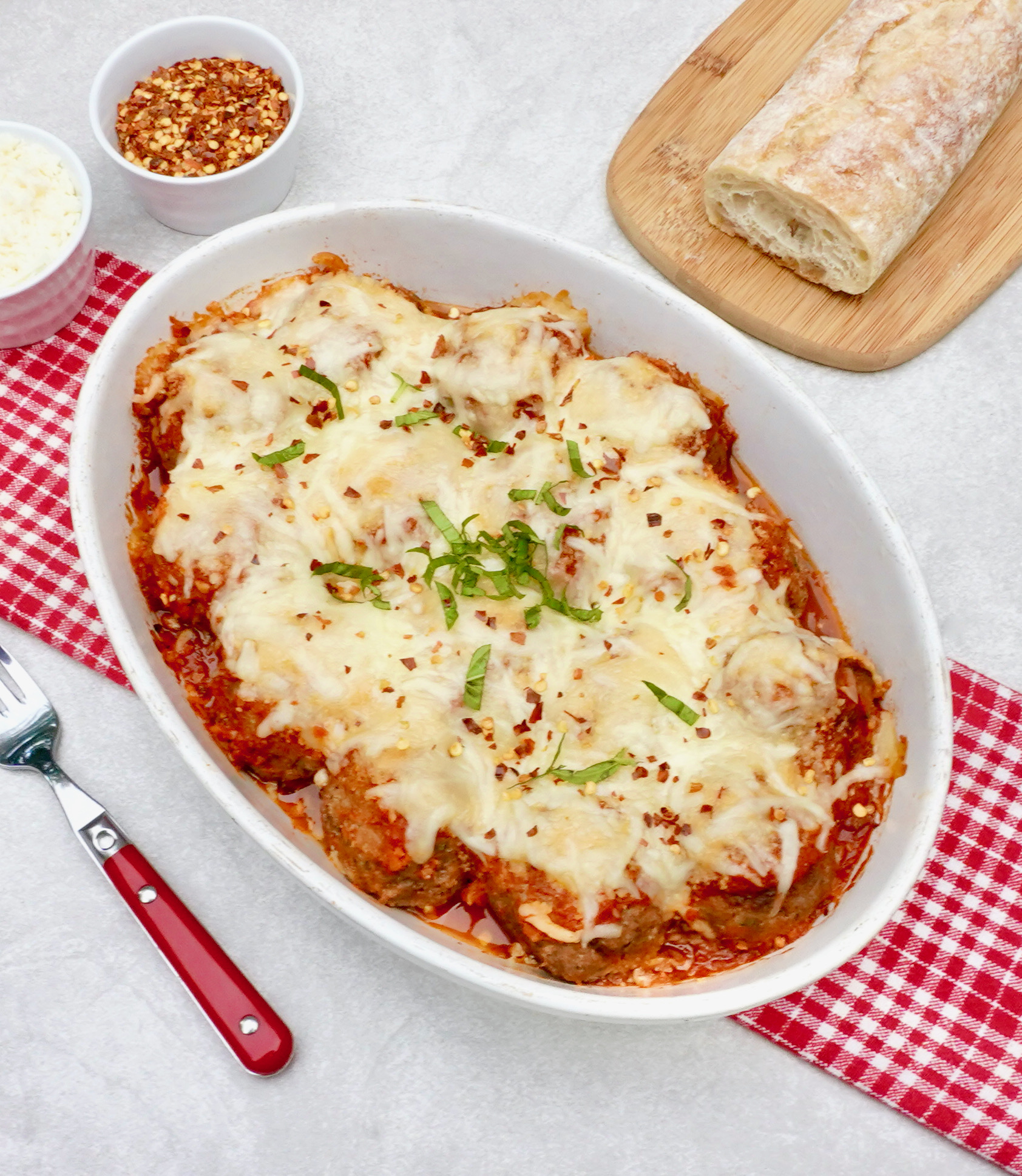 Easy Baked Meatball Parmesan Casserole Recipe