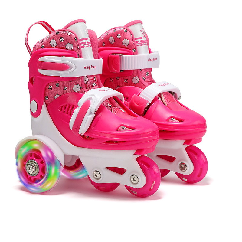 Kids Boys Girls Roller Skates Adjustable Skating Shoes for Beginners