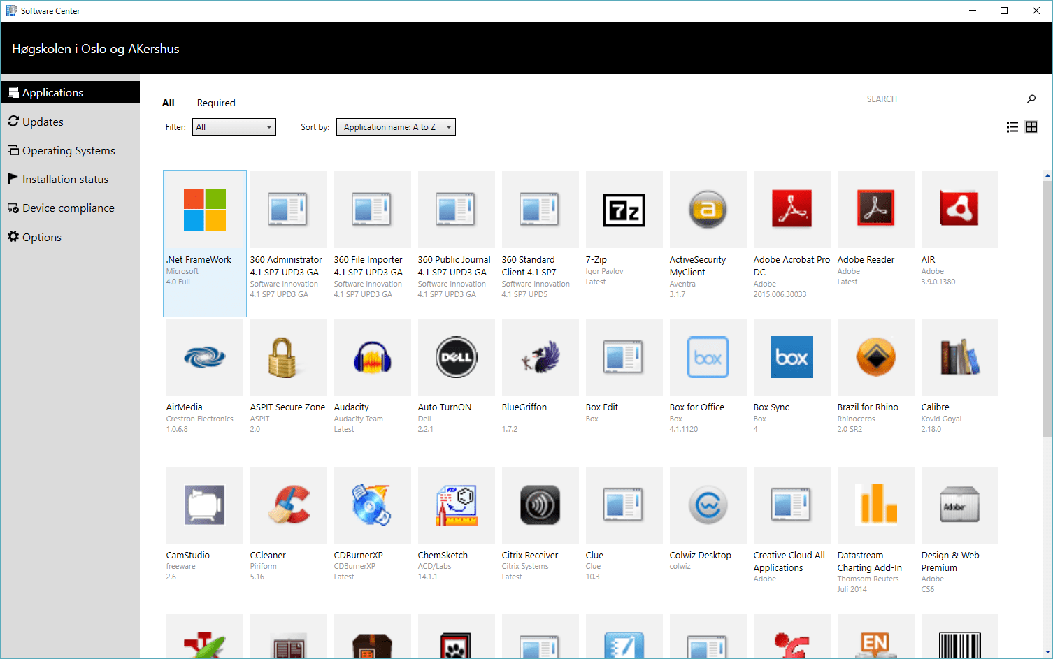 Installere programvare Brukerstøtte IT Ansatt minside