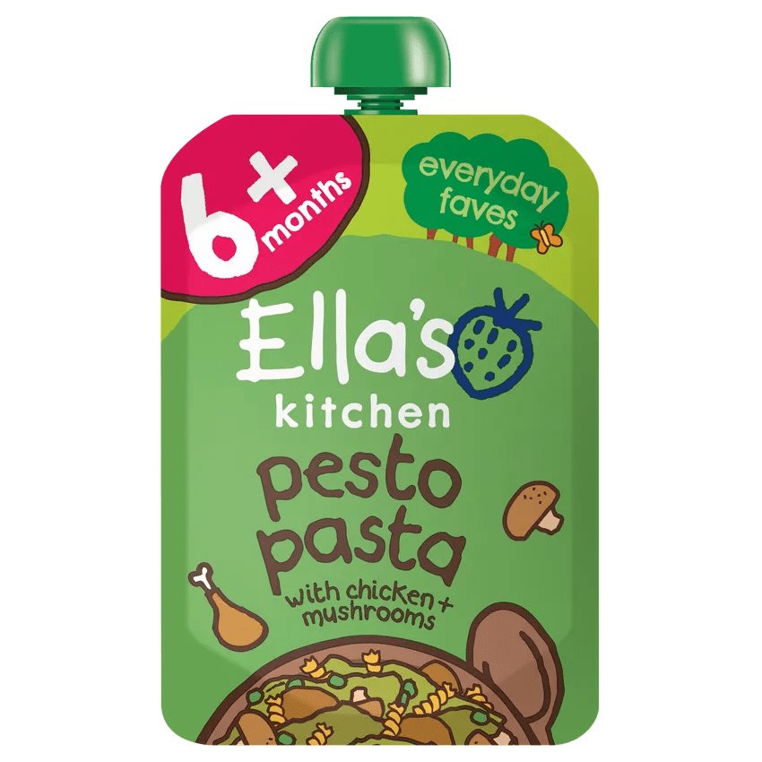 Cháo ăn liền hữu cơ Ella's Kitchen Pasta gà nấm sốt pesto (100g) 6