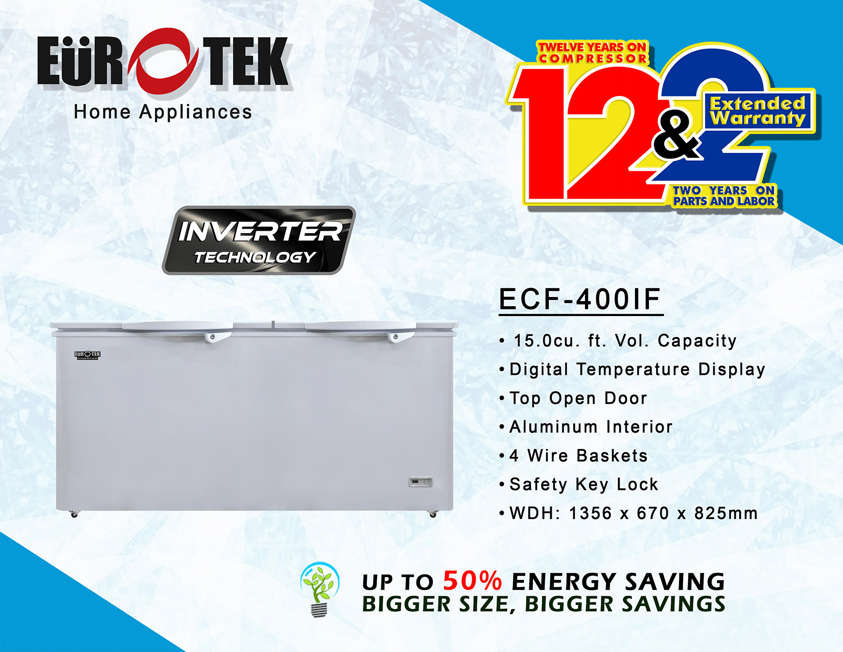 Eurotek ECF400IF 15 cu.ft. Chest Freezer Ansons