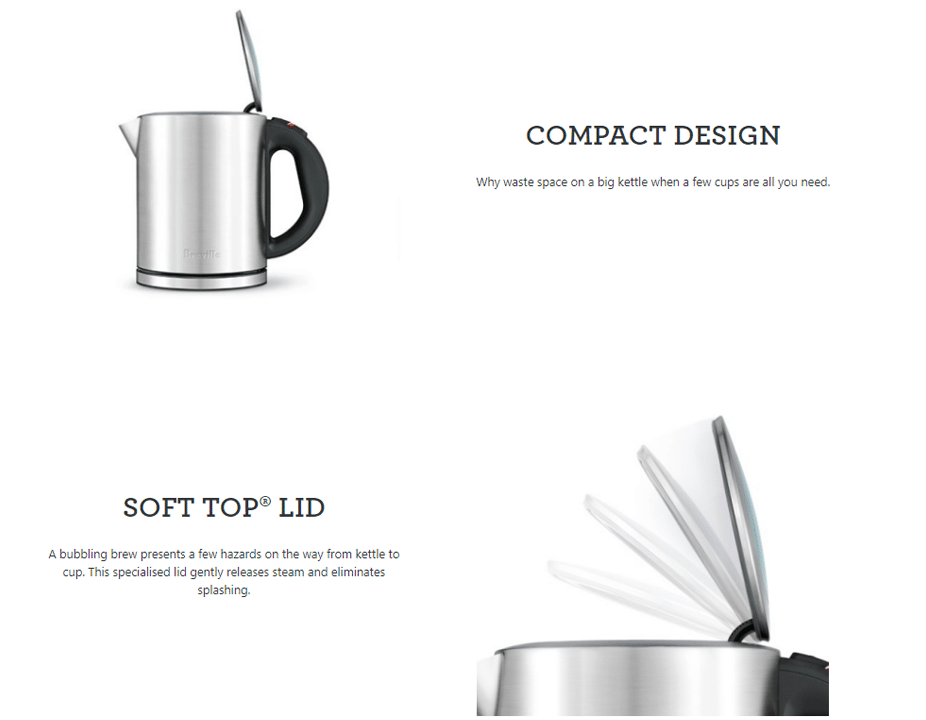 Breville BKE320 1 Liter The Compact Kettle Ansons