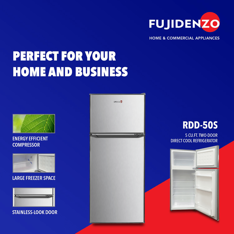 Fujidenzo RDD50S 5.0 cu.ft. Two Door Refrigerator Ansons
