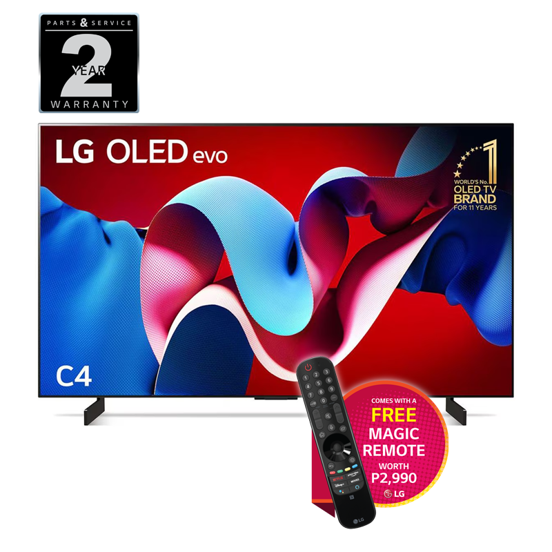 LG 42" Class C4 Series OLED Evo 4K UHD Smart OS TV, 08/09/2023