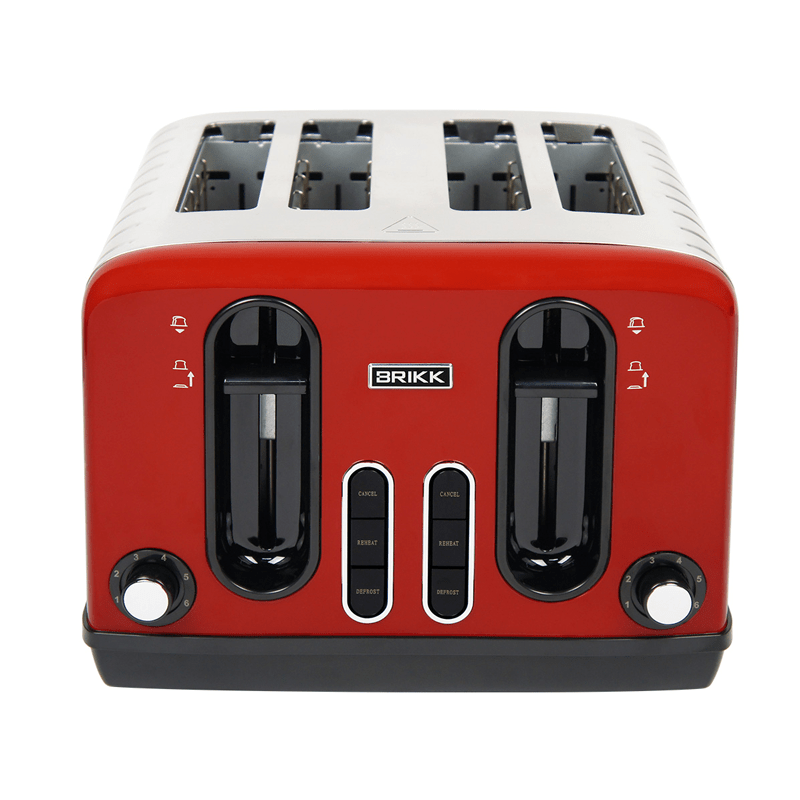 Brikk BHPTSSRD Red 4Slice PopUp Toaster Ansons