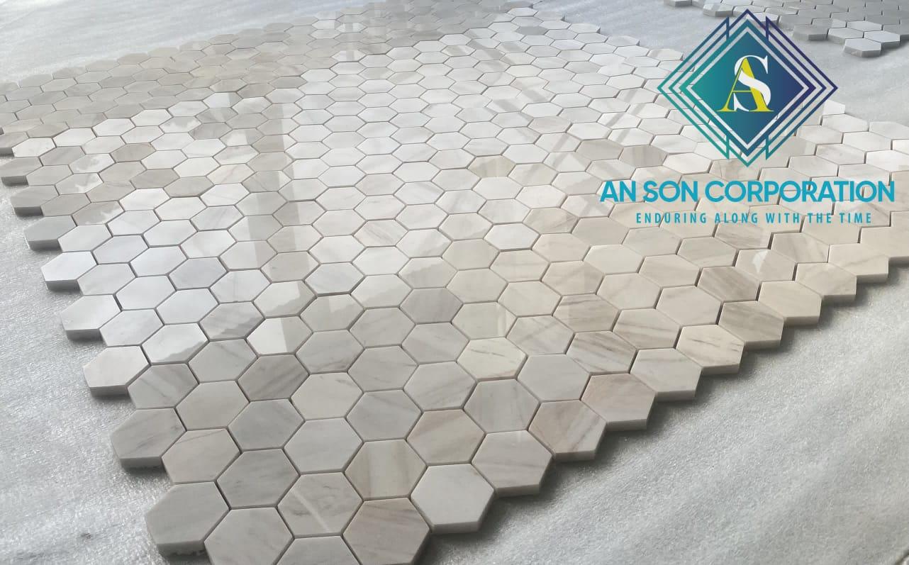 Wooden Veins Hexagon Mosaic Tile AN SON STONE