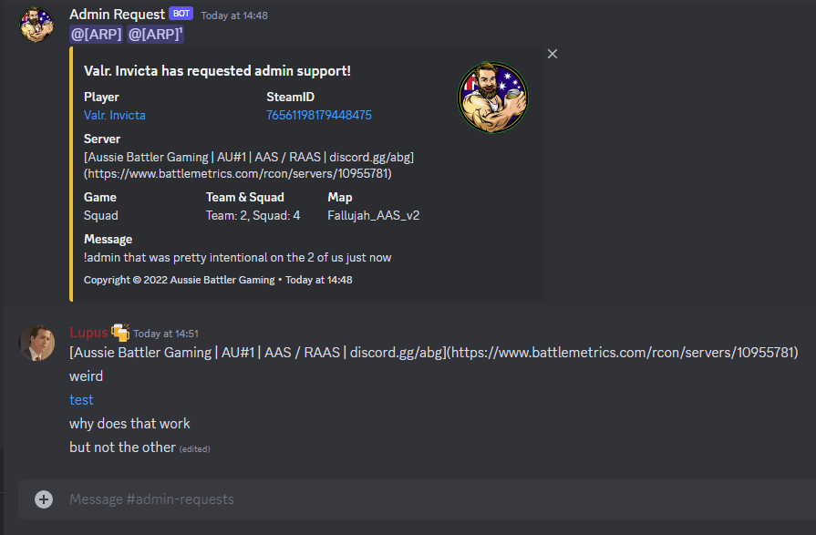 Discord Link Embedding BattleMetrics