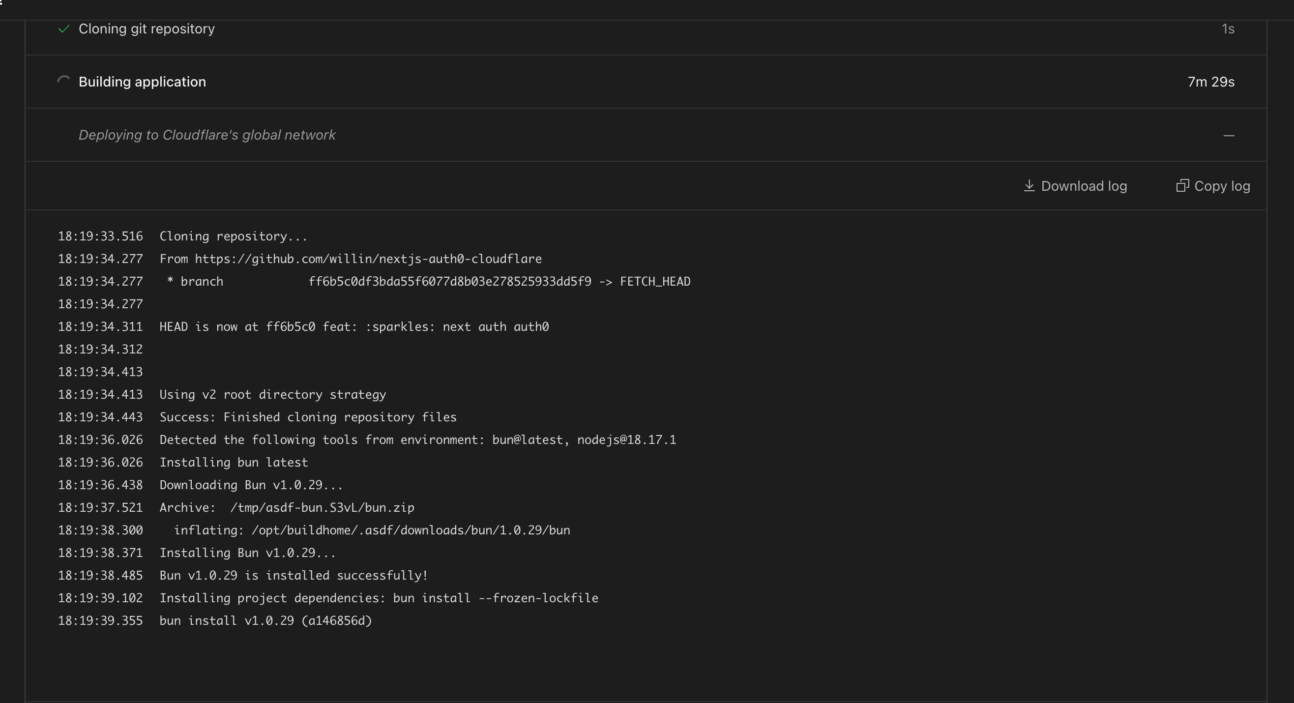 Failed build exceeded the time limit and was terminated Cloudflare