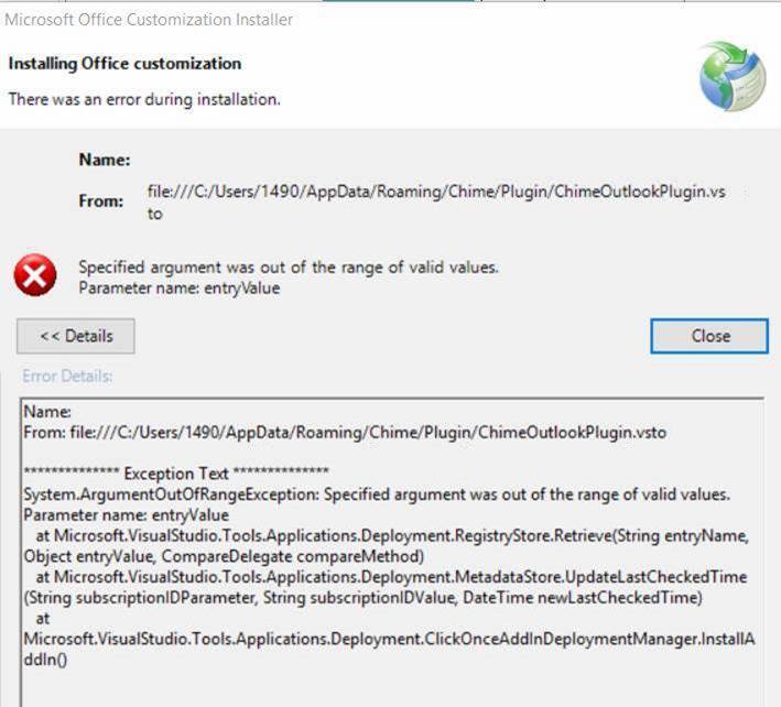 How can I fix the "Specified argument was out of the range of valid