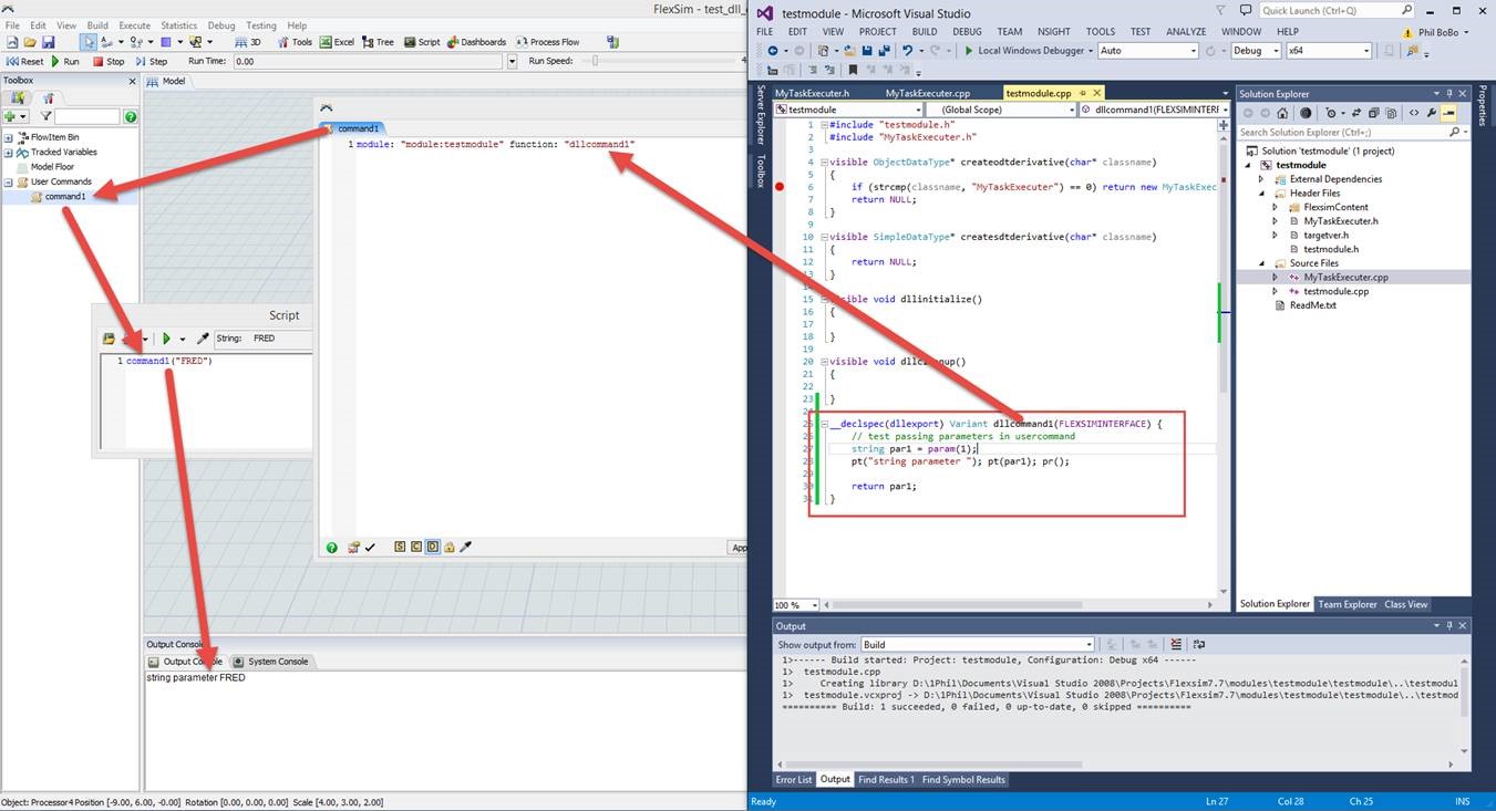 Returning string from C++ user command FlexSim Community