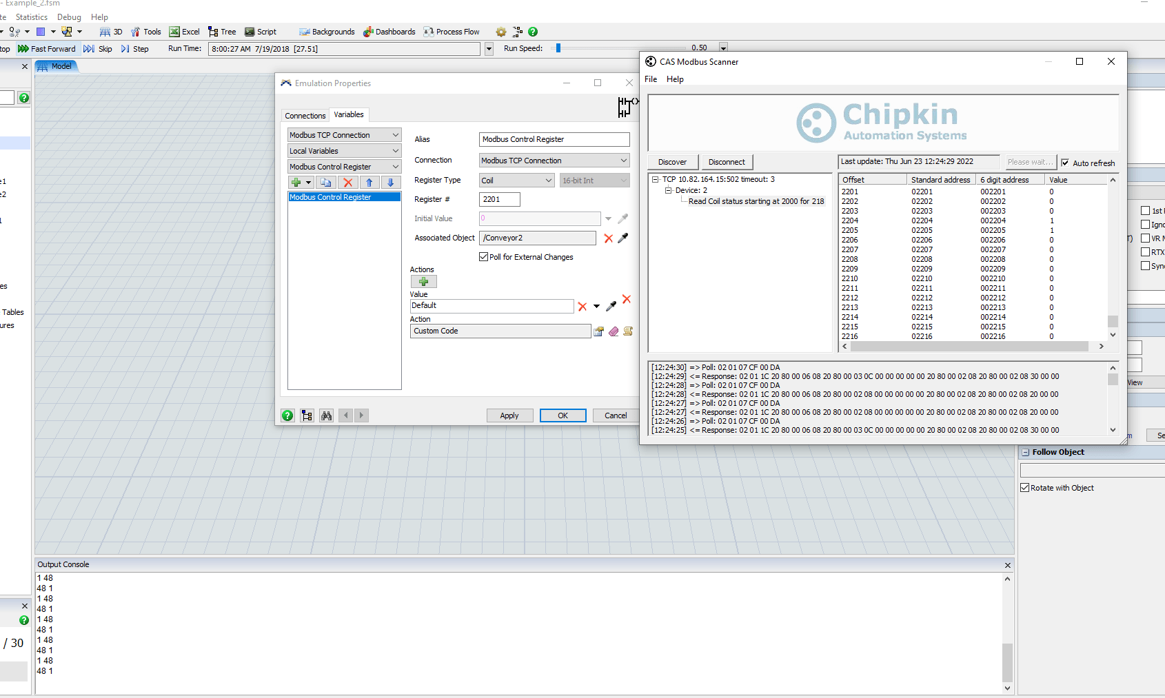 Modbus control register - read - FlexSim Community