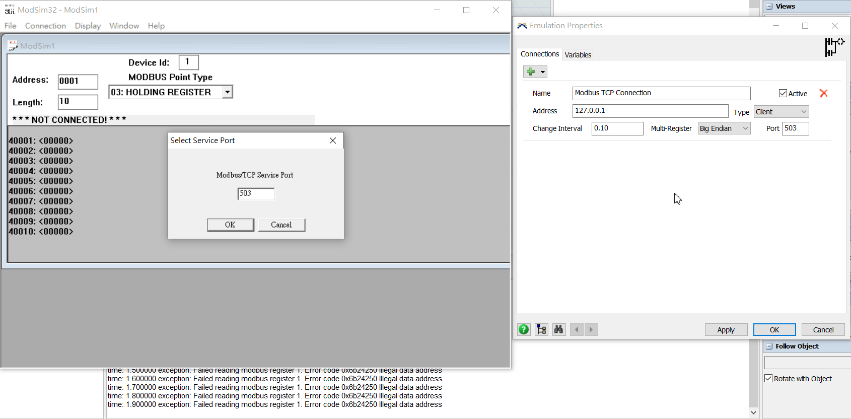Failed reading modbus register qustion - FlexSim Community