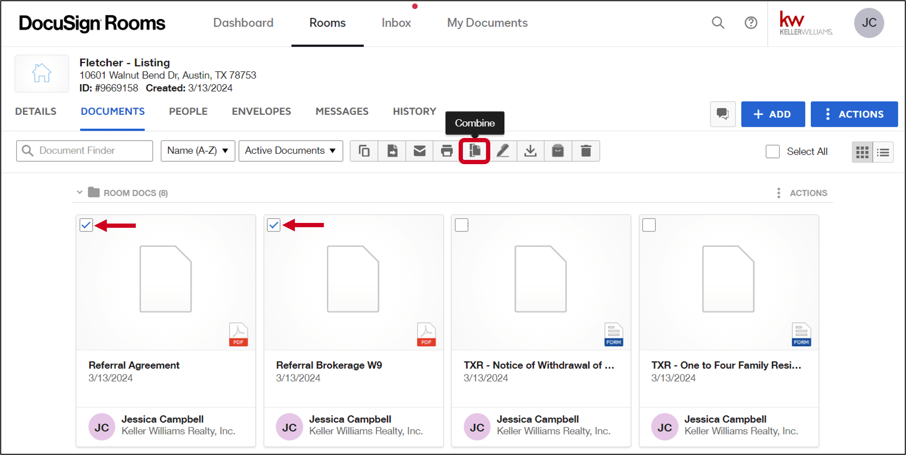 Merge Multiple PDF Documents into One Using DocuSign KW Answers
