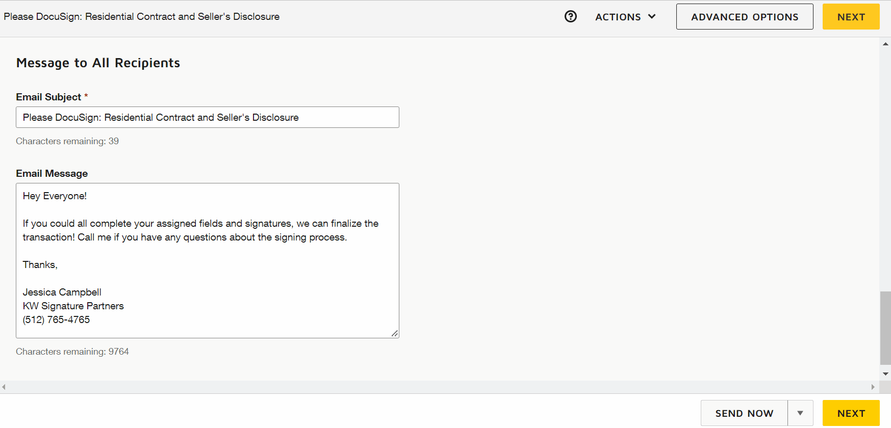 Create and Send an Envelope in DocuSign (Send Forms for Signatures
