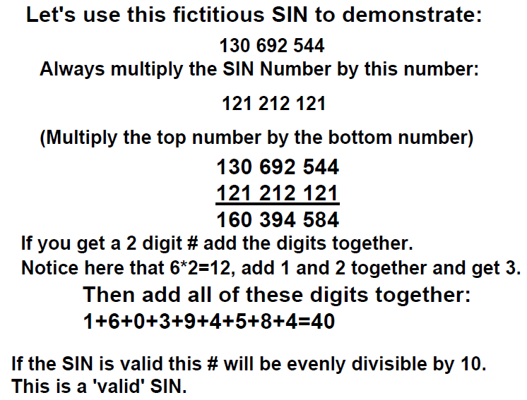 Validate a Canadian SIN (Social Insurance Number) Laserfiche Answers