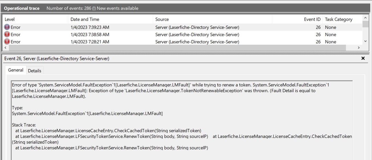 LFDS Sync Error after relicensing. [Laserfiche.LicenseManager.LMFault