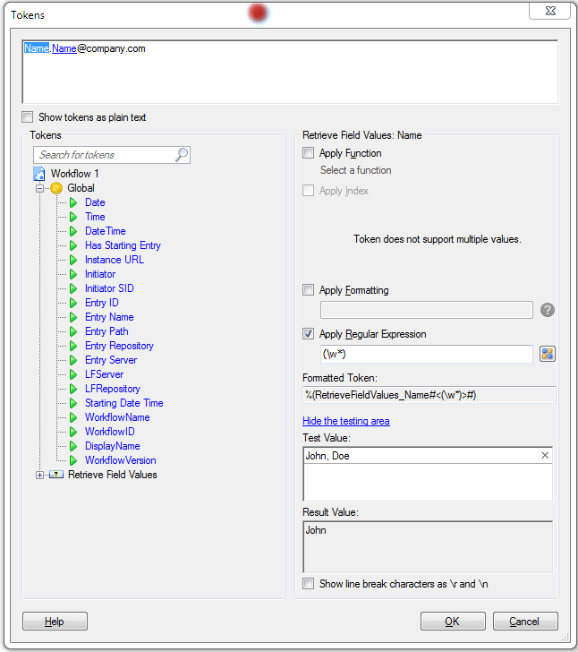 Pattern Matching to Create an Email Address Laserfiche Answers
