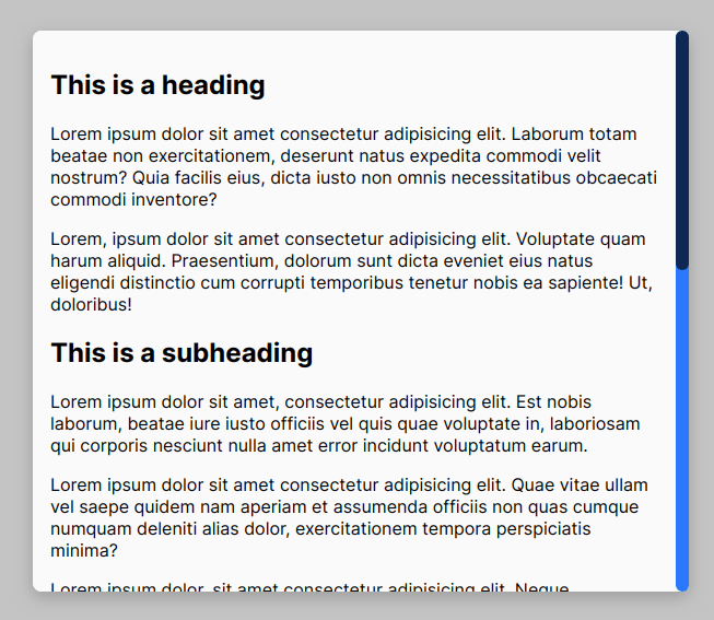 Custom scrollbars gamit ang CSS ⋅ Antares Programming