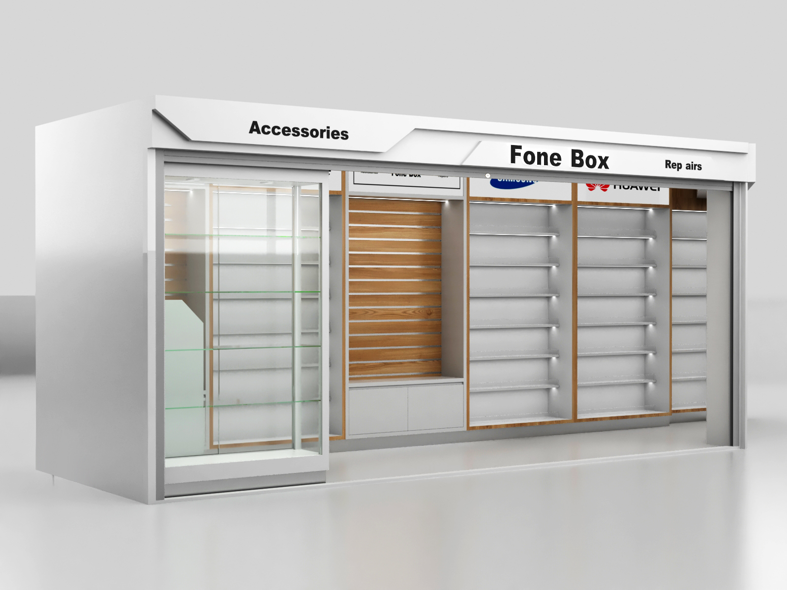 Opening Phone Accessories Display Showcase Unique New Custom Electronic