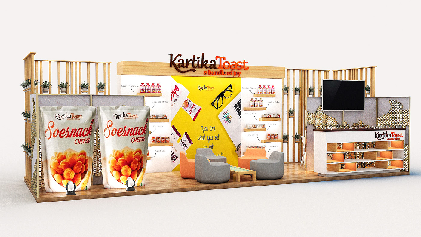 Indoor Popup Cheese Food Kiosk Baking Toast Bread Display Booth For Sale