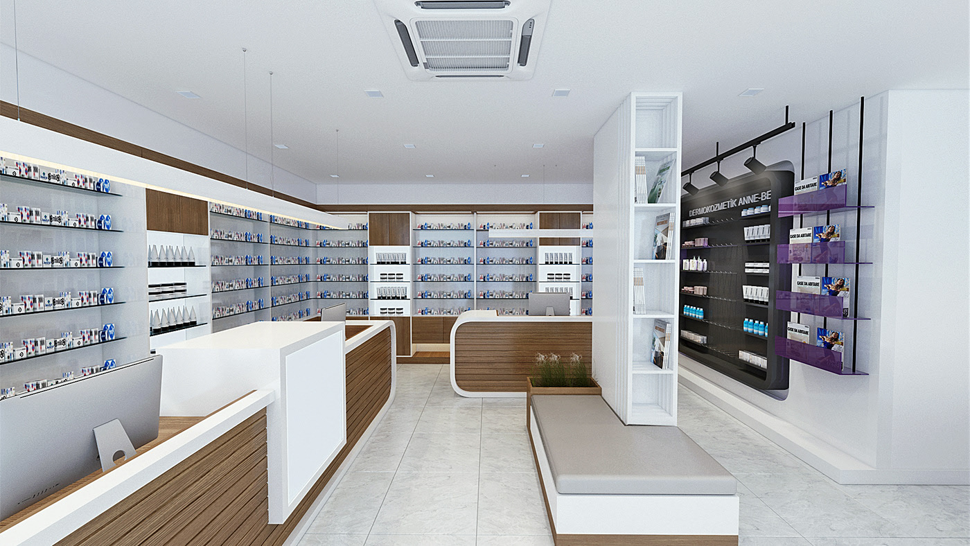 Special Style Pharmacy Interior Design Unique Drugstore Decoration With
