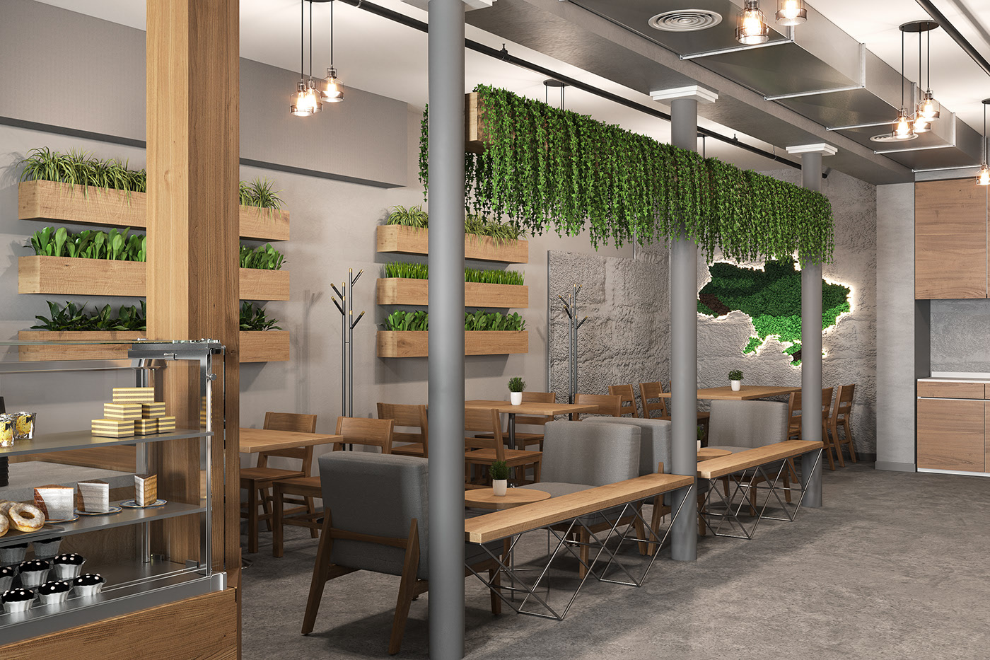 2022 New Small Coffee Retail Shop Custom Pizza Food Restaurant Interior