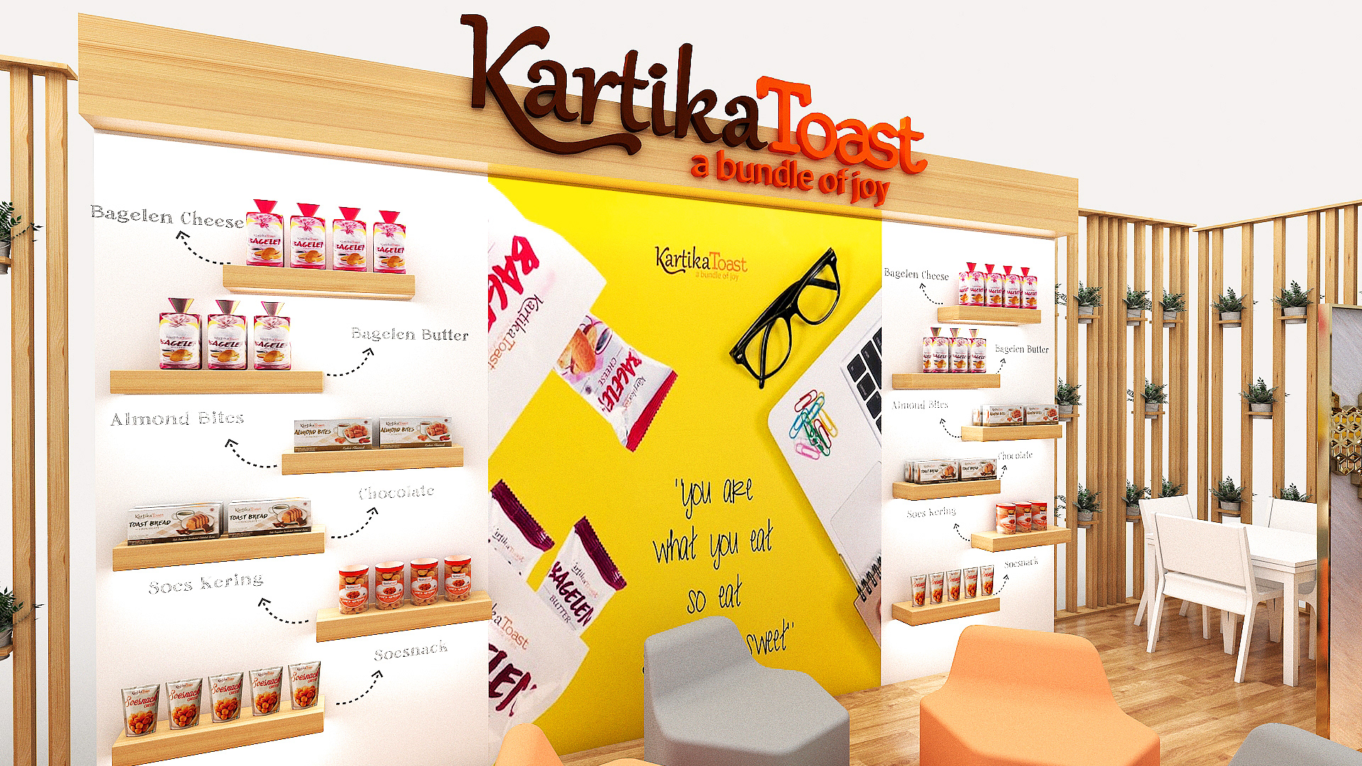 Indoor Popup Cheese Food Kiosk Baking Toast Bread Display Booth For Sale