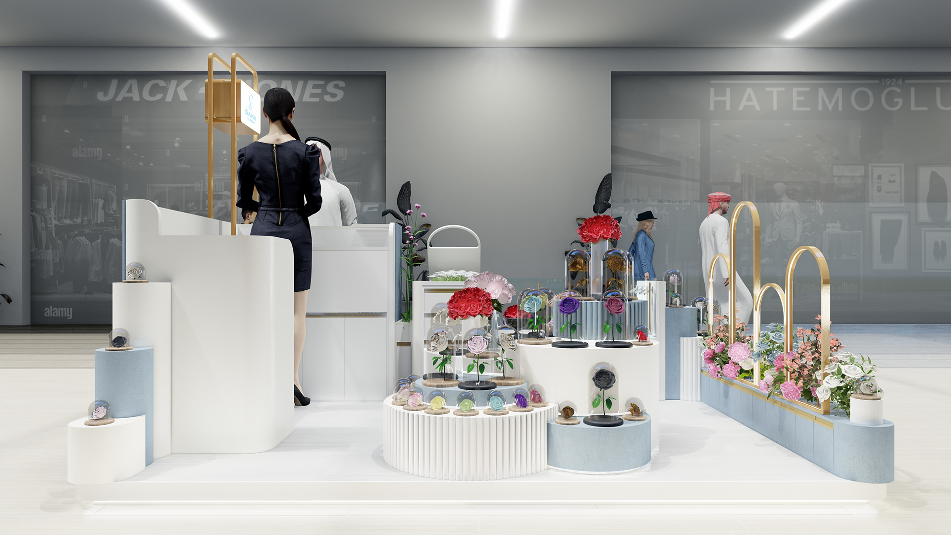 Beautiful Flower Kiosk In Mall New Flower Bar Counter Design Flower