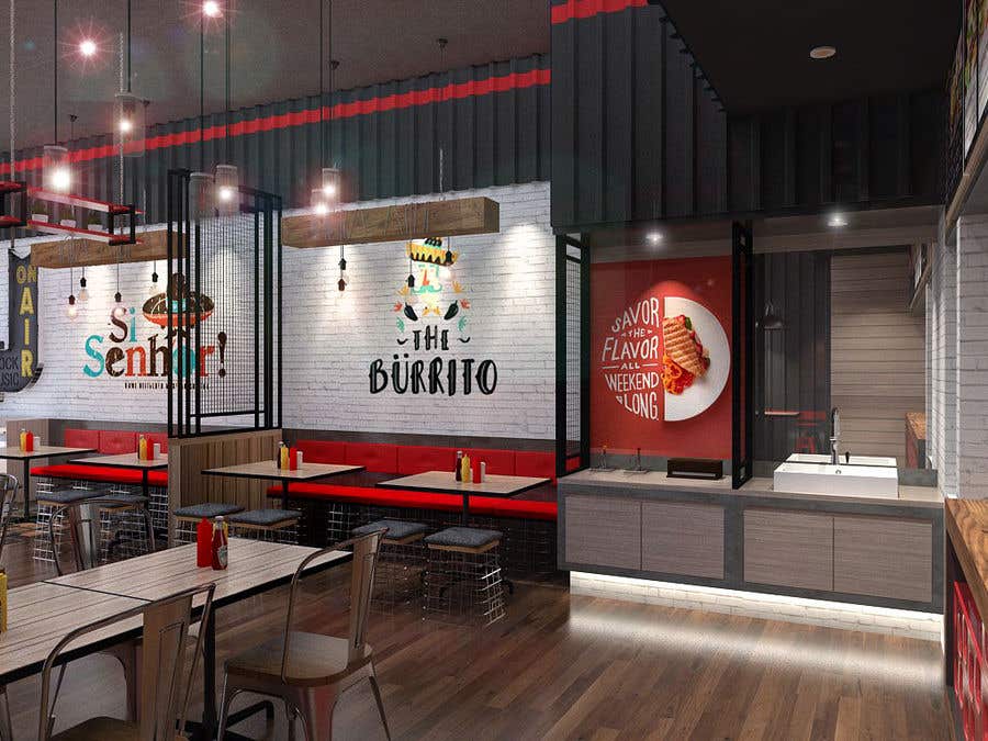 3 Different Fast Food Shop Restaurant Interior Designs