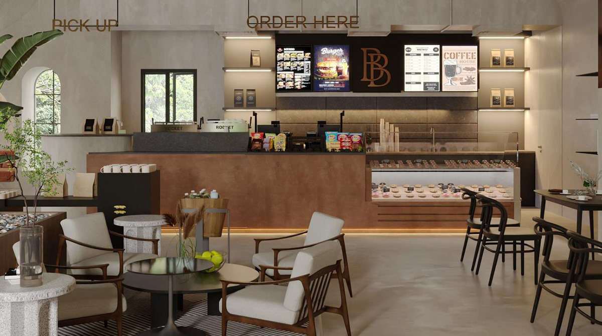 The Modern Coffee Store interior Design Principle