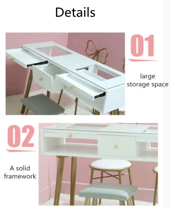 Fashionable Double Manicure Table Manicure Shop for Nail Table for Sale