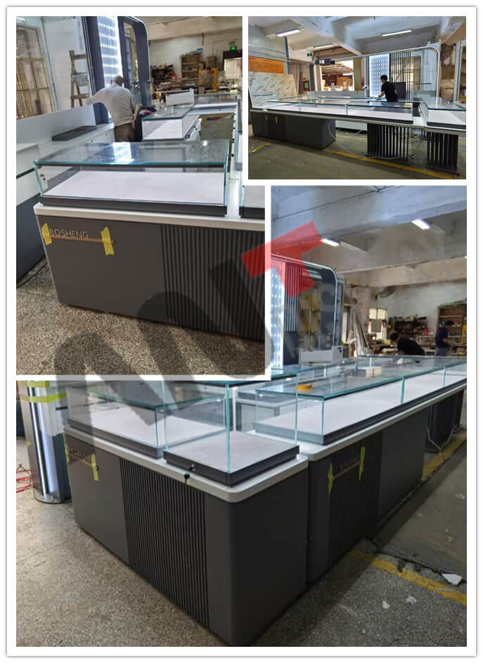 Hot Selling Jewelry Kiosk Glass Showcase & Mall Kiosk Jewelry Display