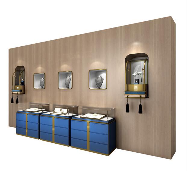 Recessed Wall Jewelry Wall Mounted Jewelry Display Cases