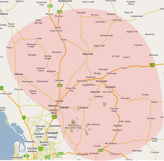 Service Area The Antenna Bloke Adelaide's Northern Suburbs, Gawler