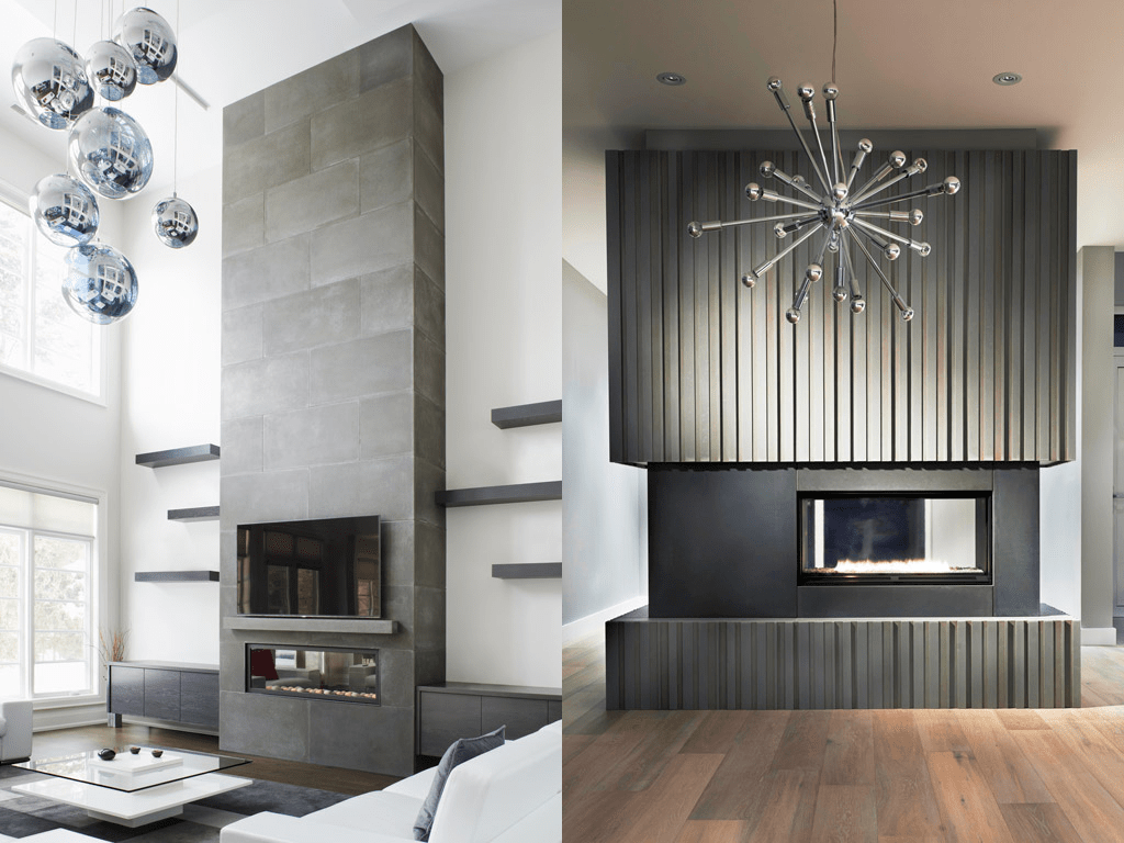Concrete Fireplace Wall Panels