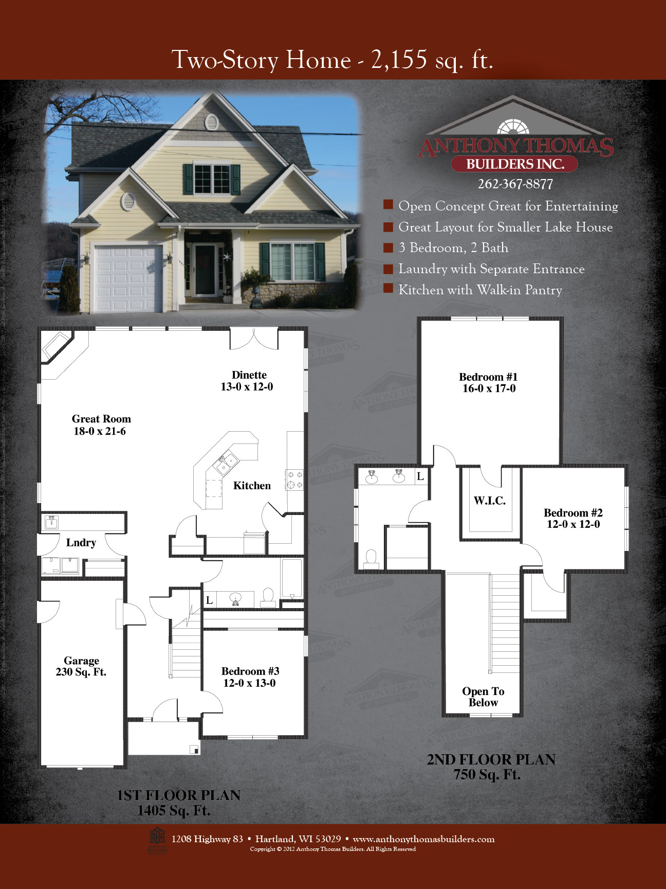 Two Story 2155 sq ft Anthony Thomas Builders Anthony Thomas Builders