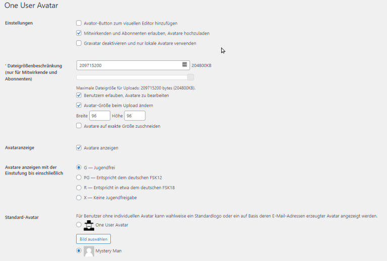 The plugin should work fine with any well coded wordpress theme, however these themes were tested and works properly with the plugin. Wordpress Profilbilder mit One User Avatar - antiblabla.de